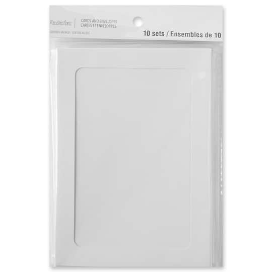 12 Packs: 10 ct. (120 total) 5" x 7" White Frame Cards & Envelopes by Recollections™